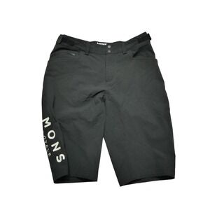 Mons Royale Pants Mens Medium Black Merino Wool Cycling Adjustable Stretch